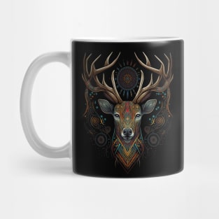 Aztec Deer Art Print Native Azteca Stag Indigenous Mayan Style Mug